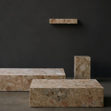 Audo Copenhagen - Marble Plinth - Sand Kunis Breccia- Low