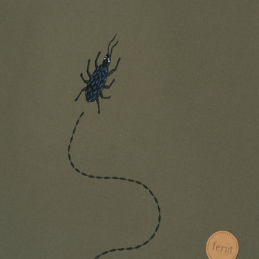 Ferm Living - Tent - Beetle Embroidery - Dark Olive