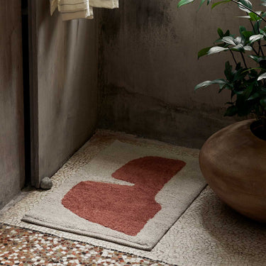 Ferm Living - Lay Washable Mat - Parchment/Rust