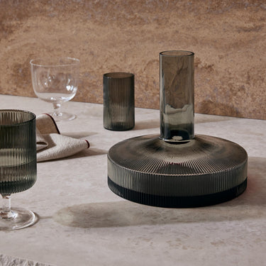 Ferm Living - Ripple Wine Carafe - Smoked Grey