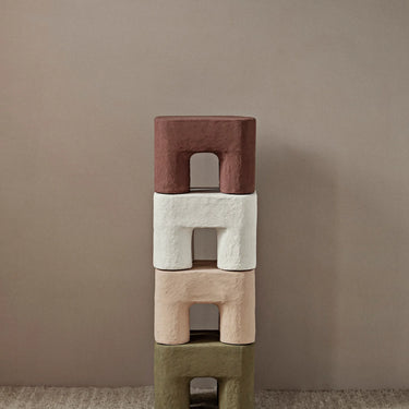 Ferm Living - Podo Stool - Red Brown