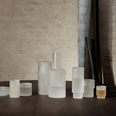 Ferm Living - Ripple Glasses (set of 4) - Frosted