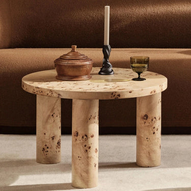 Ferm Living - Post Coffee Table Small - Poplar Burl Veneer