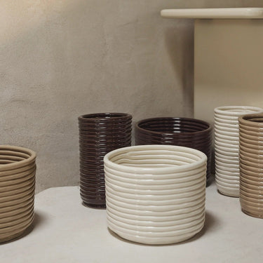 Ferm Living - Corduroy Pot - Off-white