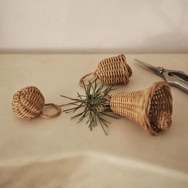 Ferm Living - Braided Bell Baubles (set of 3) - Natural