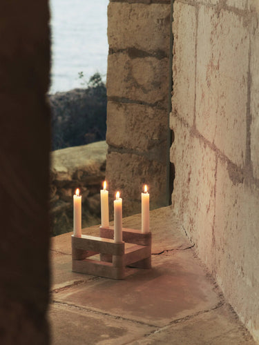 Ferm Living - Newel Modular Candle Holder Set - Travertine