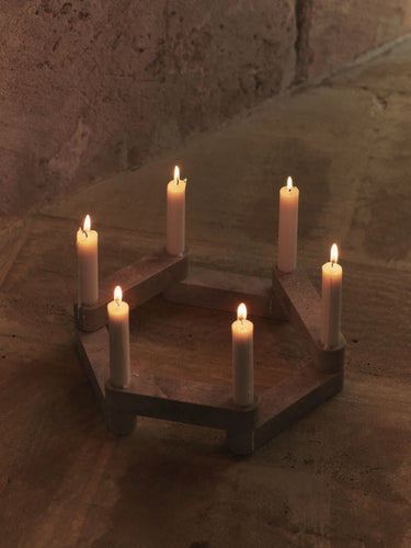 Ferm Living - Newel Modular Candle Holder Set - Travertine
