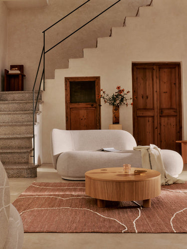 Ferm Living - Gesso Jute Rug - Terracotta / Off White