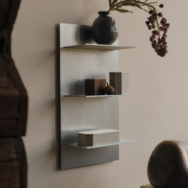 Ferm Living - Lager Wall Shelf Triple - Small - Aluminium