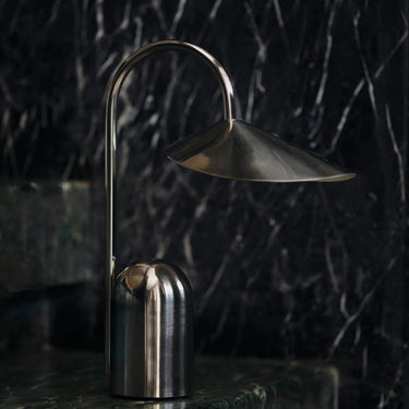Ferm Living - Arum Portable Lamp - Stainless Steel
