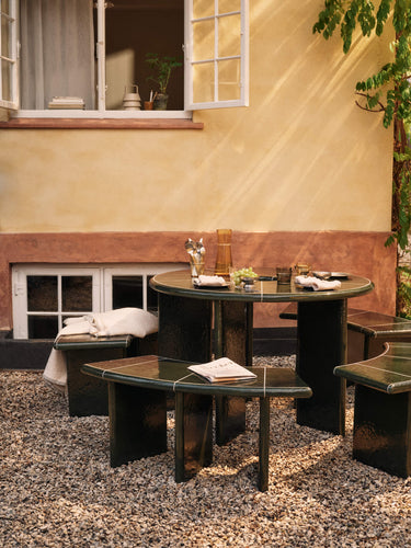 Ferm Living - Deya Curved Bench - Dark Green