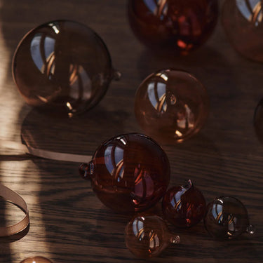Ferm Living - Glass Baubles Large (set of 3) - Roseate