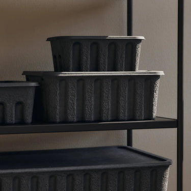 Ferm Living - Paper Pulp Box (Set of 2) - Charcoal