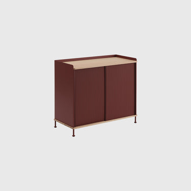 Oak / Deep Red
