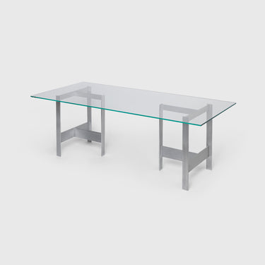 Ferm Living - Lager Dining Table - Glass/ Aluminium