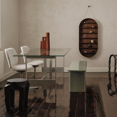 Ferm Living - Lager Dining Table - Glass/ Aluminium