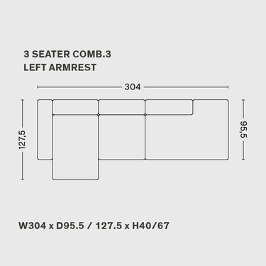 Hay - Mags Sofa Combination 3  - 3 Seater - Low Armrest