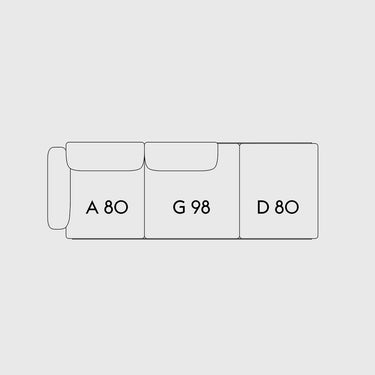 Muuto - In Situ Modular Sofa - 3 Seater - Configuration 4 & 5