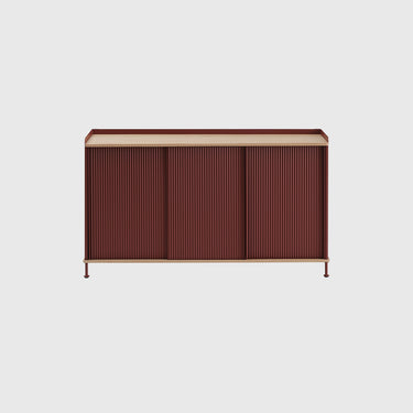 Oak / Deep Red