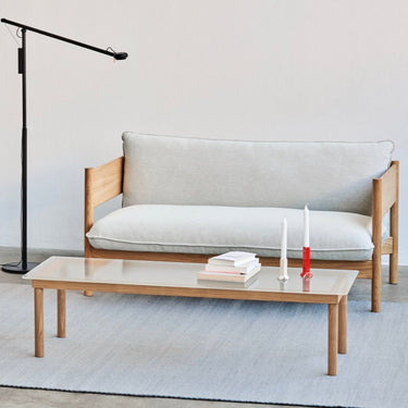 Hay - Kofi Table 140 cm - Oak & Reeded Glass