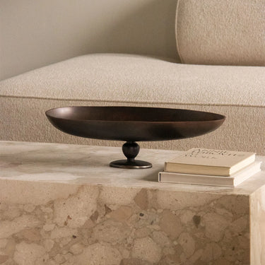 Audo Copenhagen - Plinth Marble Table Low - Sand Kunis Breccia
