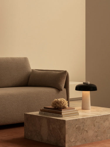 Audo Copenhagen - Plinth Marble Table Low - Sand Kunis Breccia