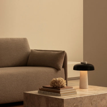 Audo Copenhagen - Plinth Marble Table Low - Sand Kunis Breccia