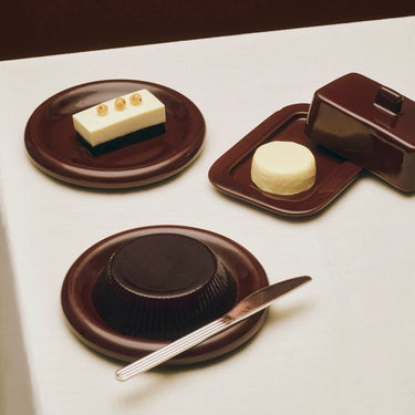 Hay -  Barro Butter Dish - Burgundy