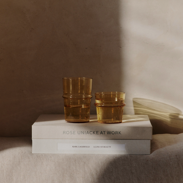 Ferm Living - Boya Low Glasses - Set of 2 - Yellow