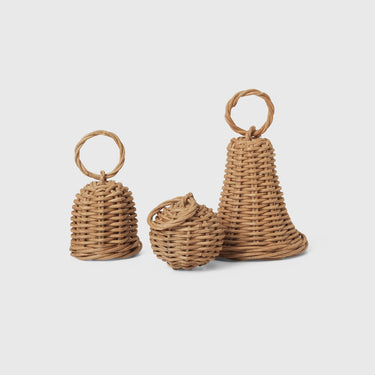 Ferm Living - Braided Bell Baubles (set of 3) - Natural