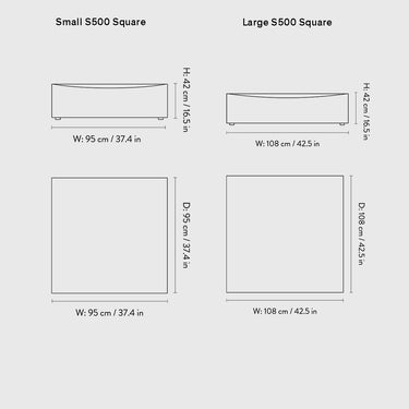 Ferm Living - Catena Pouf S500 / L500 - Square - Various Fabrics