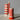 Hay - Column Candle Small - Off White & Red
