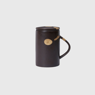 Ferm Living - Koyo Tea Mug with Infuser Set - Dark Brown/Buff
