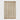 A rectangular woven rug with a natural jute texture, featuring vertical tan stripes and fringed edges on a light gray background.