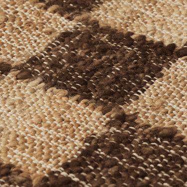Detailed up close image of jute check that makes up a rug.