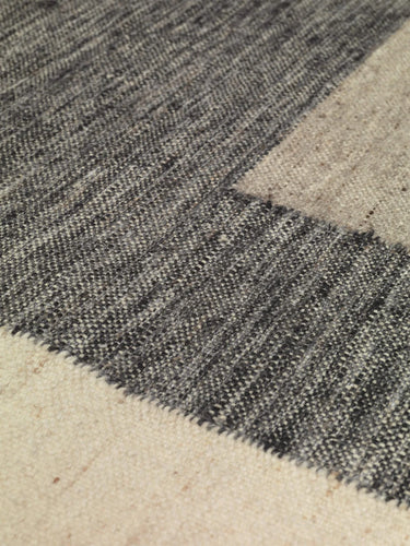 Close up detail of a tight woven rug.