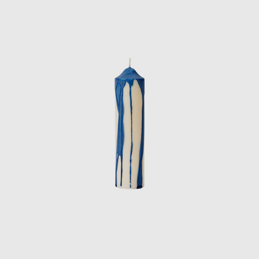 Ferm Living - Dryp Pillar Candle - H20 - Deep Blue