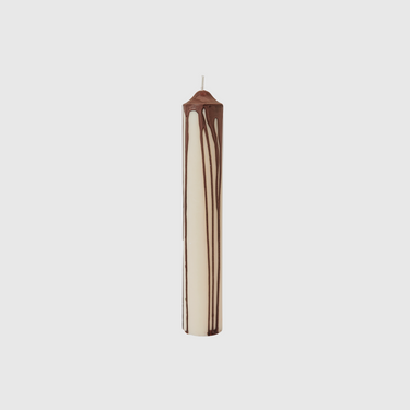 Ferm Living - Dryp Pillar Candle - H30 - Dark Chocolate