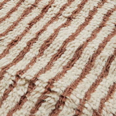 Ferm Living - Kami Knotted Rug - Off-white/Red Brown
