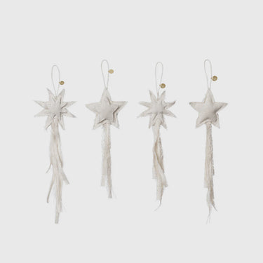 Ferm Living - Vela Star Ornaments (Set of 4) - Natural