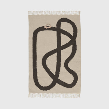 Ferm Living - Lane Rug - Off White / Chocolate