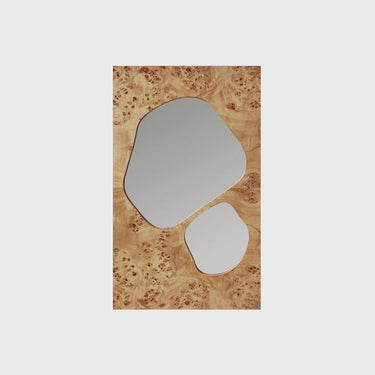 Ferm Living - Folia Mirror Medium - Natural Burl