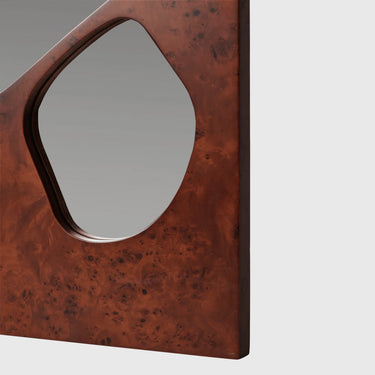 Ferm Living - Folia Mirror Medium - Dark Stained Burl