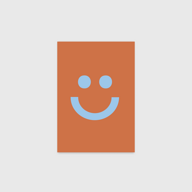 Iyouall - Glyph Smiley Greeting Card - Burnt Orange