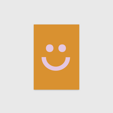 Iyouall - Glyph Smiley Greeting Card - Mango