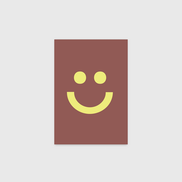 Iyouall - Glyph Smiley Greeting Card - Terracotta