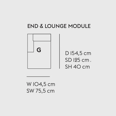 Muuto - Connect Soft Modular Sofa - Module G / Chaise Left