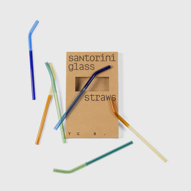 The Conran Shop - Santorini Glass Straws (Set of 6) - Mixed
