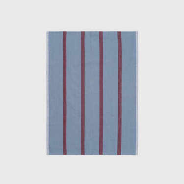 Ferm Living - Hale Tea Towel - Faded Blue / Burgundy
