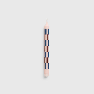 Hay - Pattern Candle - Bordeaux & Dark Blue Check